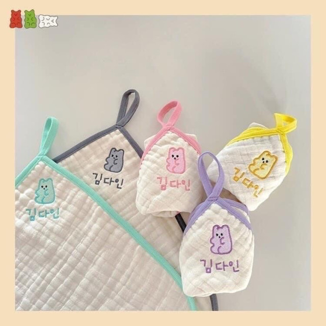 韓國客製化刺繡小方巾