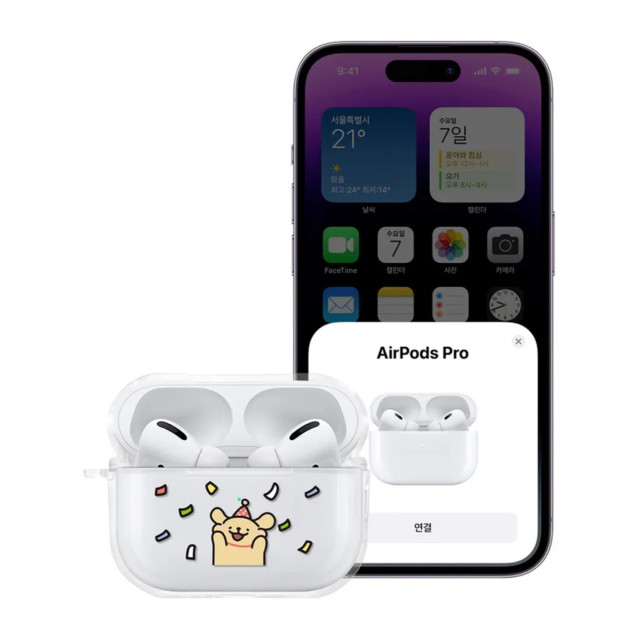 韓國Maltese線條小狗耳機殼